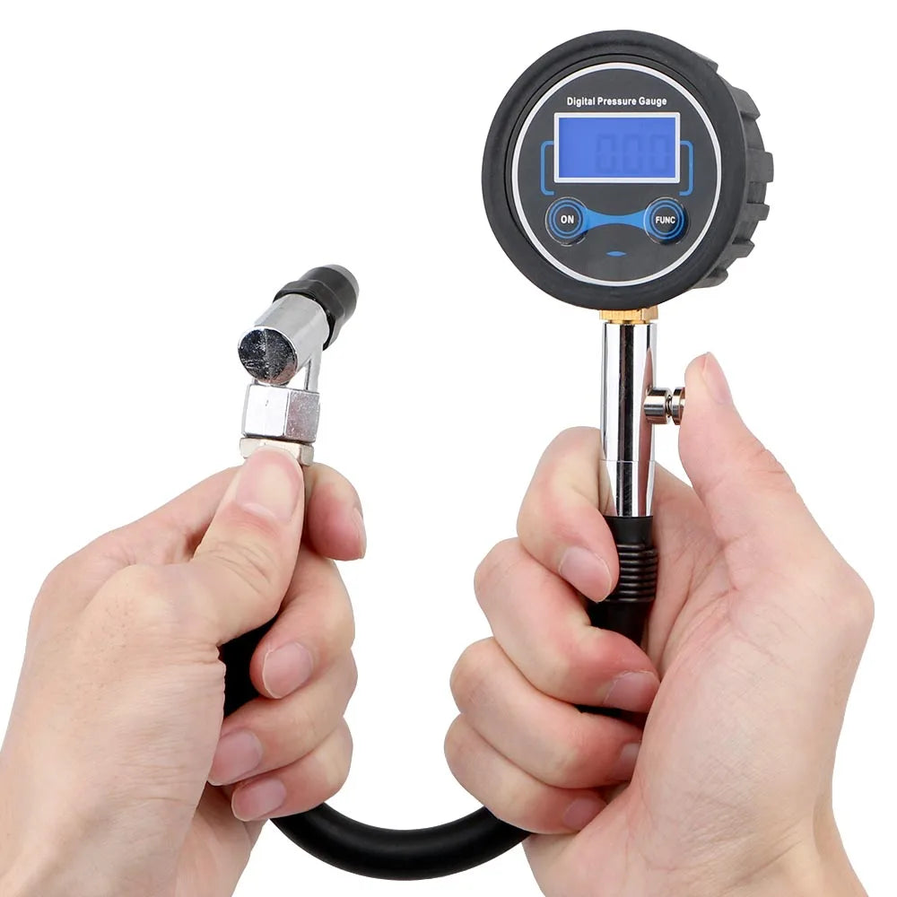 Auto-Reifendruckmessgerät, digitaler LCD-Reifentester, hochpräzises Überwachungssystem, Testzubehör für Auto, LKW, Fahrzeug, Motorrad