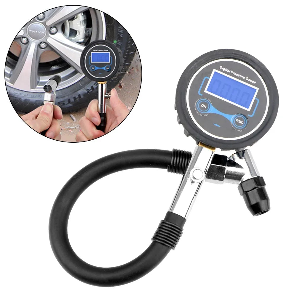 Auto-Reifendruckmessgerät, digitaler LCD-Reifentester, hochpräzises Überwachungssystem, Testzubehör für Auto, LKW, Fahrzeug, Motorrad