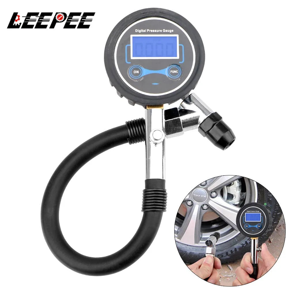 Auto-Reifendruckmessgerät, digitaler LCD-Reifentester, hochpräzises Überwachungssystem, Testzubehör für Auto, LKW, Fahrzeug, Motorrad