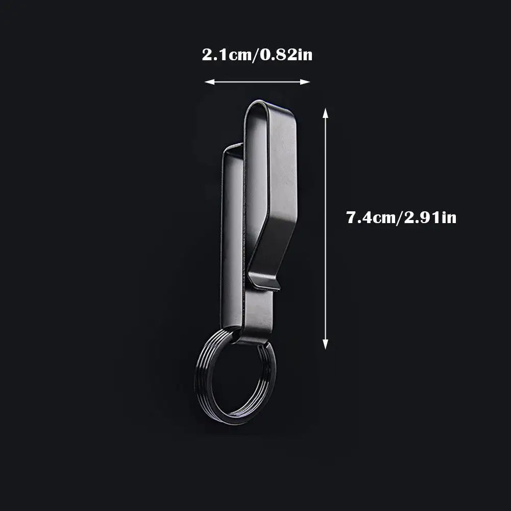 Stainless Steel Belt Hook Carabiner Car Keychain Belt Hanger Bottle Hook Camp Water Holder Tactical Outdoor EDC Buckle Tool