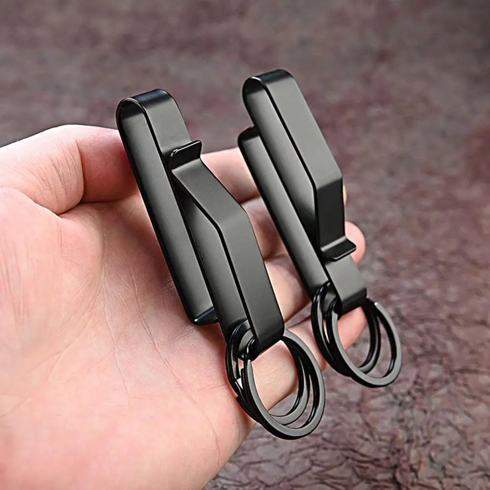 Stainless Steel Belt Hook Carabiner Car Keychain Belt Hanger Bottle Hook Camp Water Holder Tactical Outdoor EDC Buckle Tool