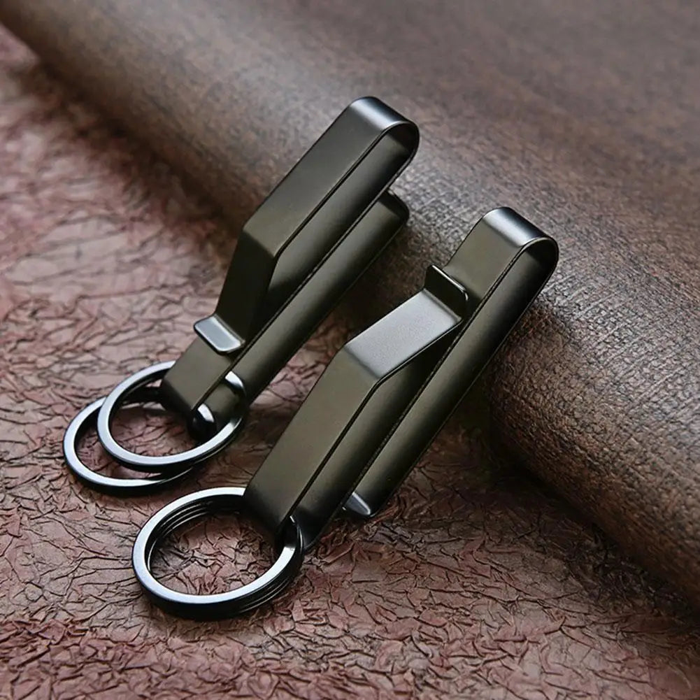 Stainless Steel Belt Hook Carabiner Car Keychain Belt Hanger Bottle Hook Camp Water Holder Tactical Outdoor EDC Buckle Tool