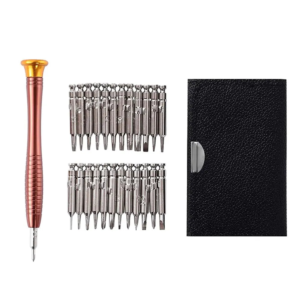 Mini-Präzisions-Schraubendreher-Set, 25-in-1, elektronischer Torx-Schraubendreher, Öffnungs- und Reparatur-Werkzeugsatz für iPhone, Kamera, Uhr, Tablet-PC