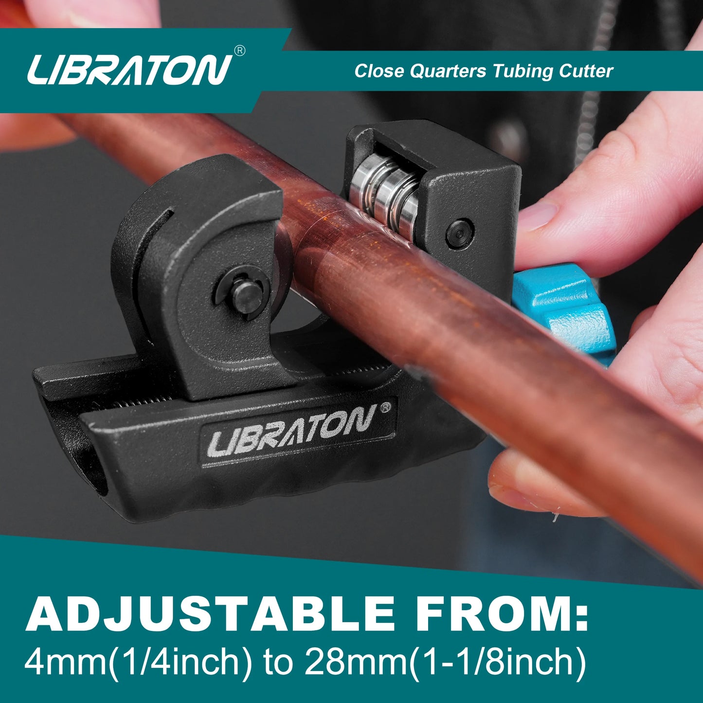 Libraton Rohrschneider, 4 mm bis 28 mm, Kupferschneider, Mini-Rohrschneider, Mehrzweck-Rohrschneider für Aluminium, dünne Edelstahlrohre