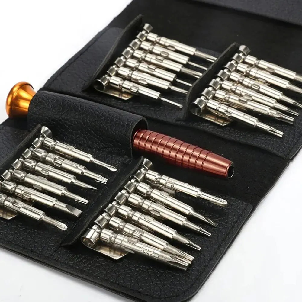 Mini-Präzisions-Schraubendreher-Set, 25-in-1, elektronischer Torx-Schraubendreher, Öffnungs- und Reparatur-Werkzeugsatz für iPhone, Kamera, Uhr, Tablet-PC