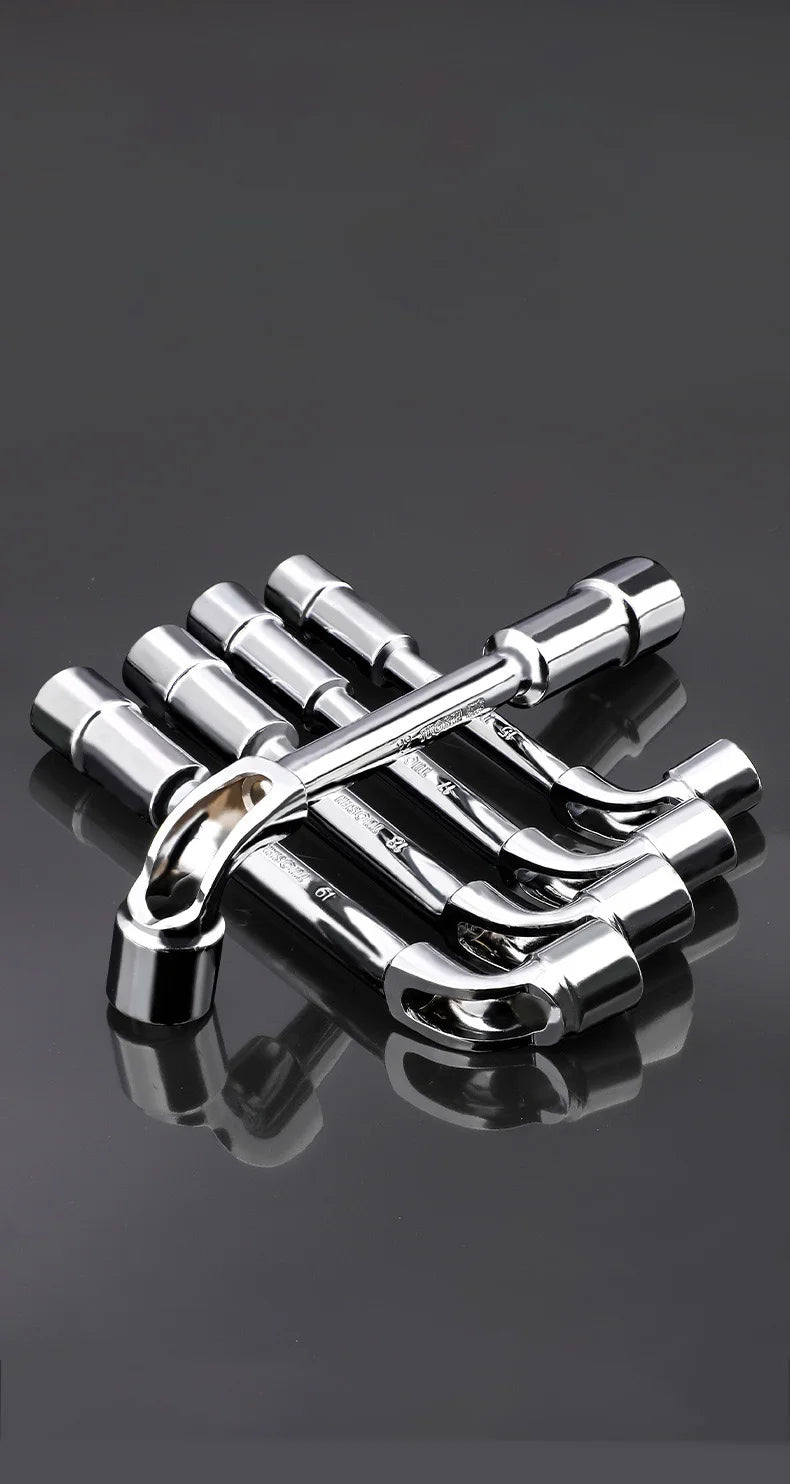 Hardware-Tools - Spiegellochschlüssel - L-förmiger Winkelsteckschlüssel - 7-förmiger Fräsmund-Handrohrschlüssel