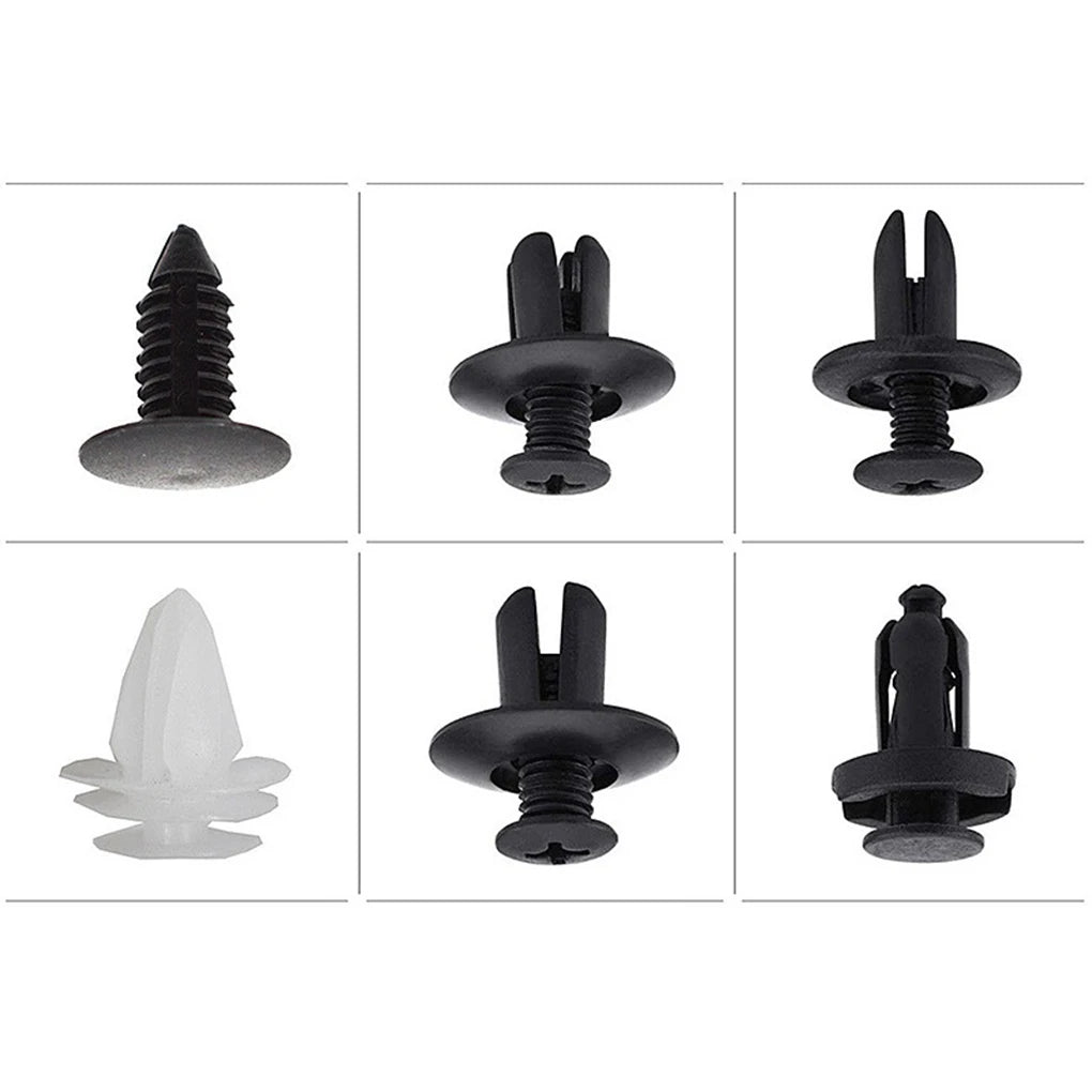 100pcs Auto Fastener Clip Car Fender Push Retainer Pin Rivet Bumper for Door Trim Panel Retainer, Box/Bag Package - ToolFlx