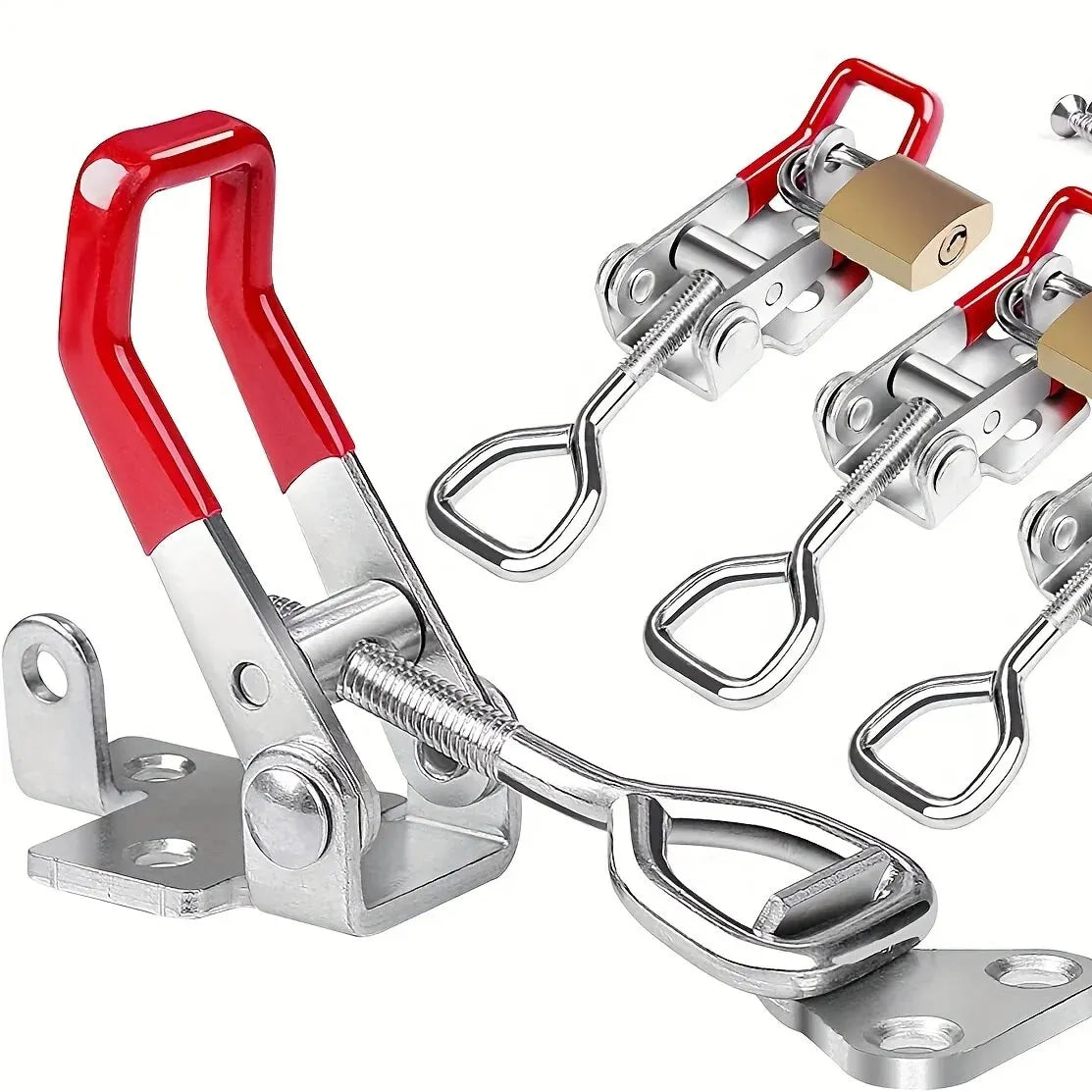 2/5 stücke Einstellbare Toggle Clamp Latch Heavy Duty Toggle Riegel Halten Kapazität Pull Latch Clamp Für Raucher Deckel Jig Werkzeug box Cas