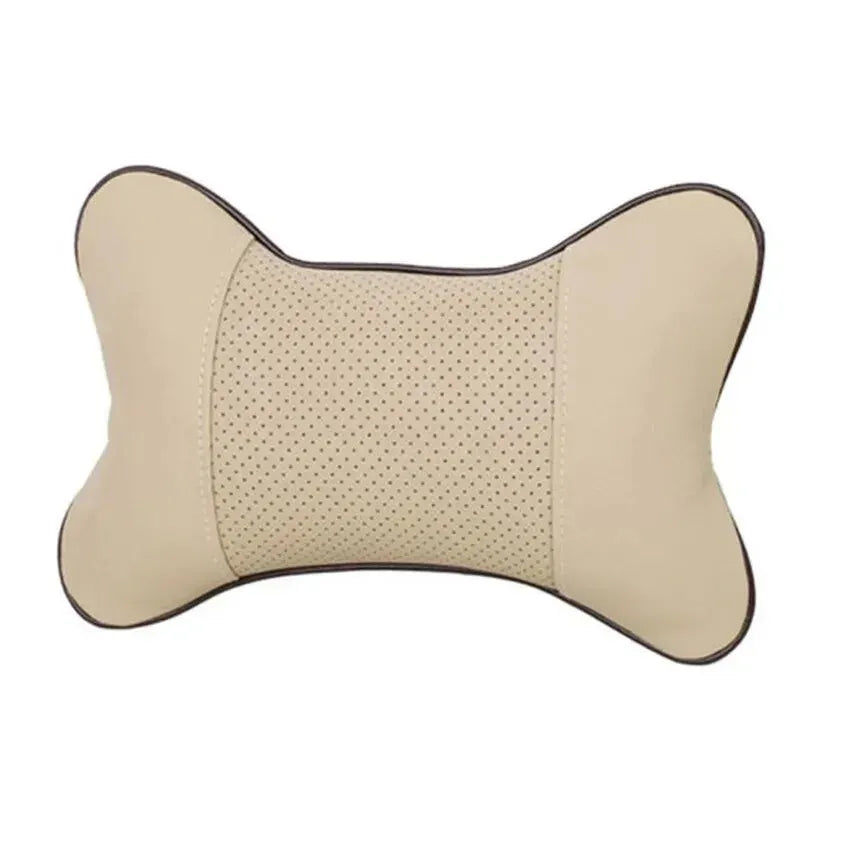 Oreillers de cou de voiture des deux côtés en cuir PU 1 pièce Pack appui-tête pour soulagement de la douleur à la tête rempli de fibres oreiller de voiture universel