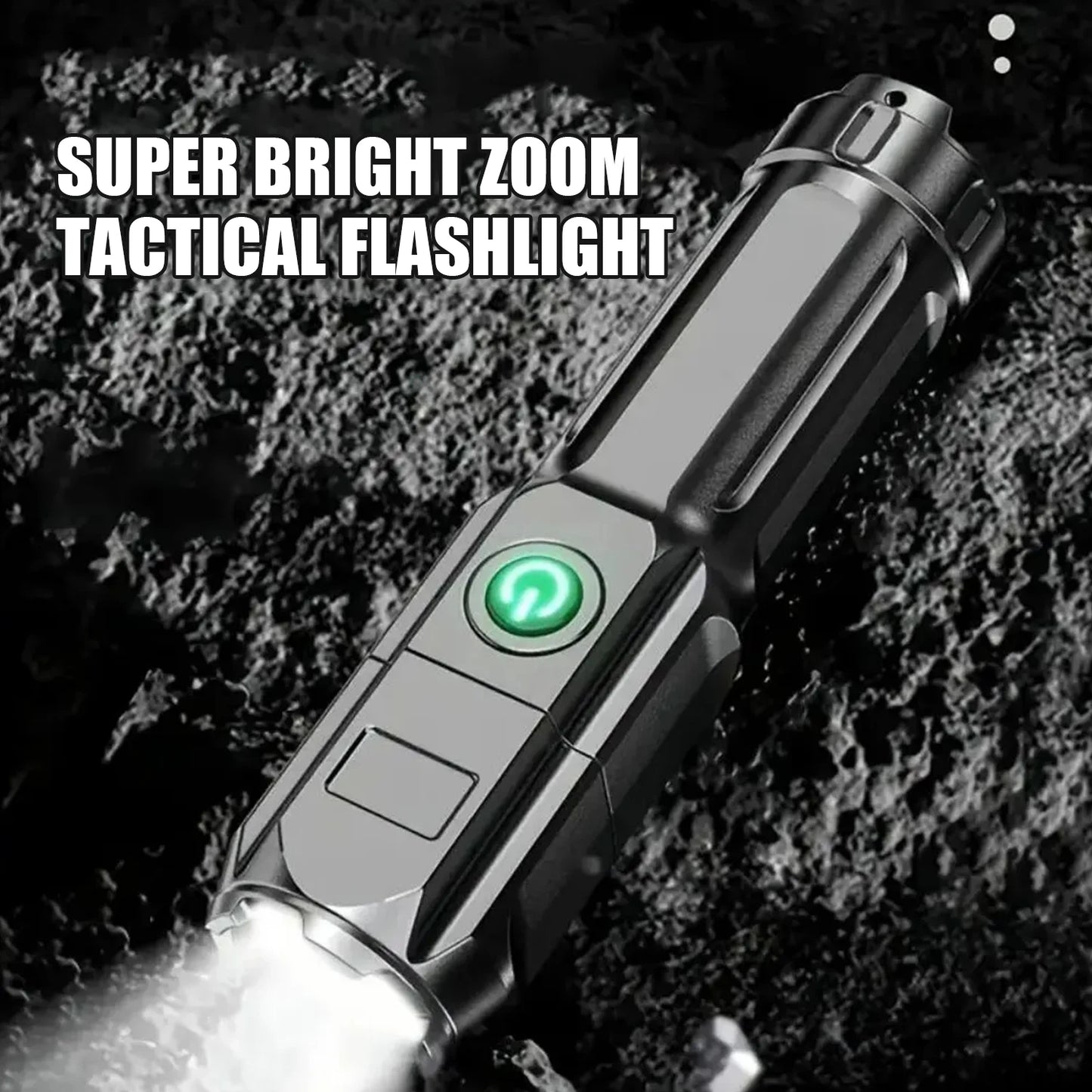 Hochleistungs-Camping-Taschenlampe, LED-Suchscheinwerfer, USB-aufladbare Taschenlampe, wasserdicht, für den Außenbereich, taktische Jagd-Taschenlampe