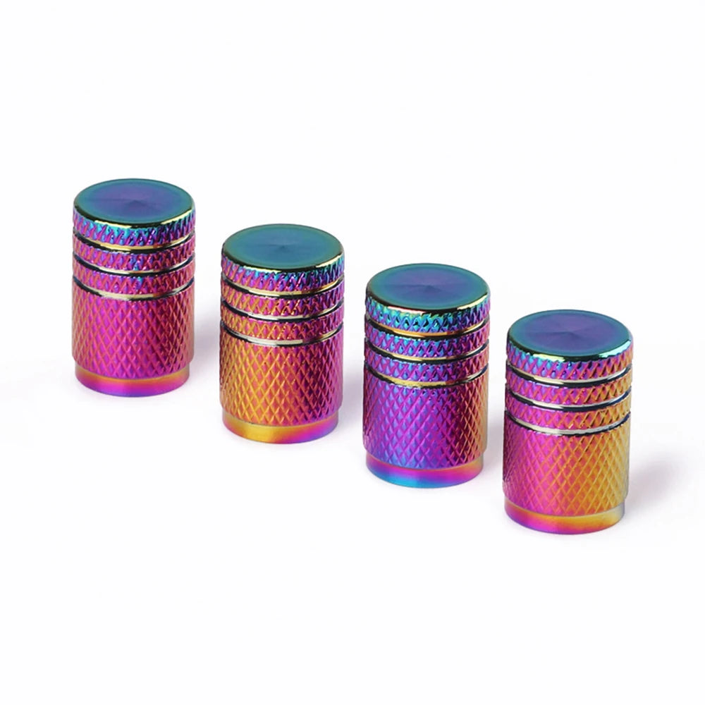 Colorful Valve Stems Caps Tire Cap Aluminum Wheels Cover For Car Valve Plugs For Wheels Nipple Caps For Auto Motorcycle Bike