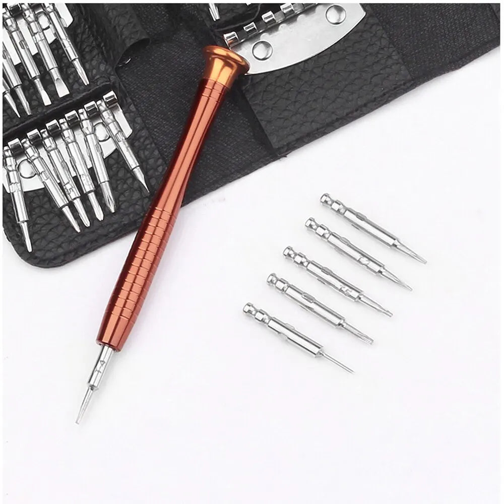Mini-Präzisions-Schraubendreher-Set, 25-in-1, elektronischer Torx-Schraubendreher, Öffnungs- und Reparatur-Werkzeugsatz für iPhone, Kamera, Uhr, Tablet-PC