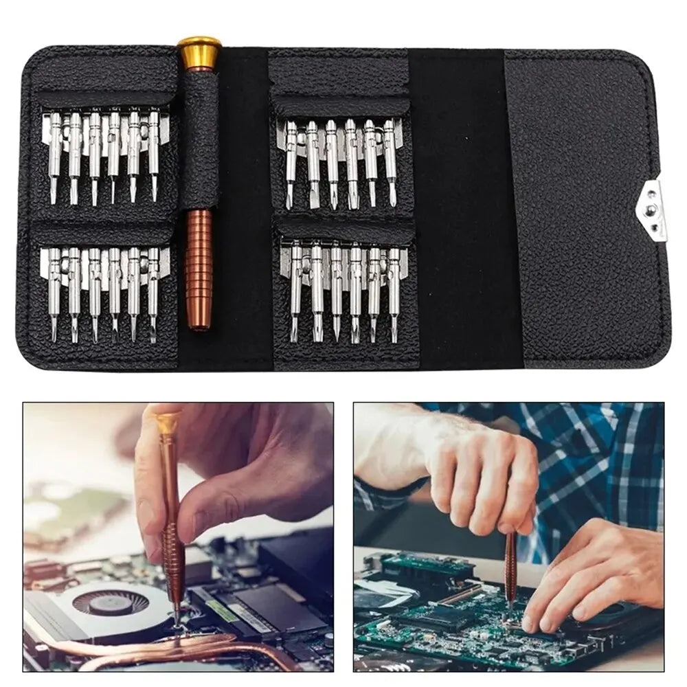 Mini-Präzisions-Schraubendreher-Set, 25-in-1, elektronischer Torx-Schraubendreher, Öffnungs- und Reparatur-Werkzeugsatz für iPhone, Kamera, Uhr, Tablet-PC