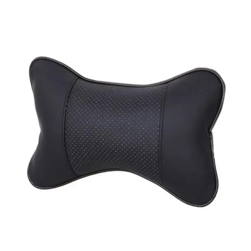 Oreillers de cou de voiture des deux côtés en cuir PU 1 pièce Pack appui-tête pour soulagement de la douleur à la tête rempli de fibres oreiller de voiture universel