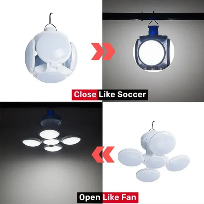Lampe solaire d'extérieur pliable, portable, rechargeable par USB, ampoule LED, lampes de recherche, torche de camping, lampe d'urgence pour pannes de courant