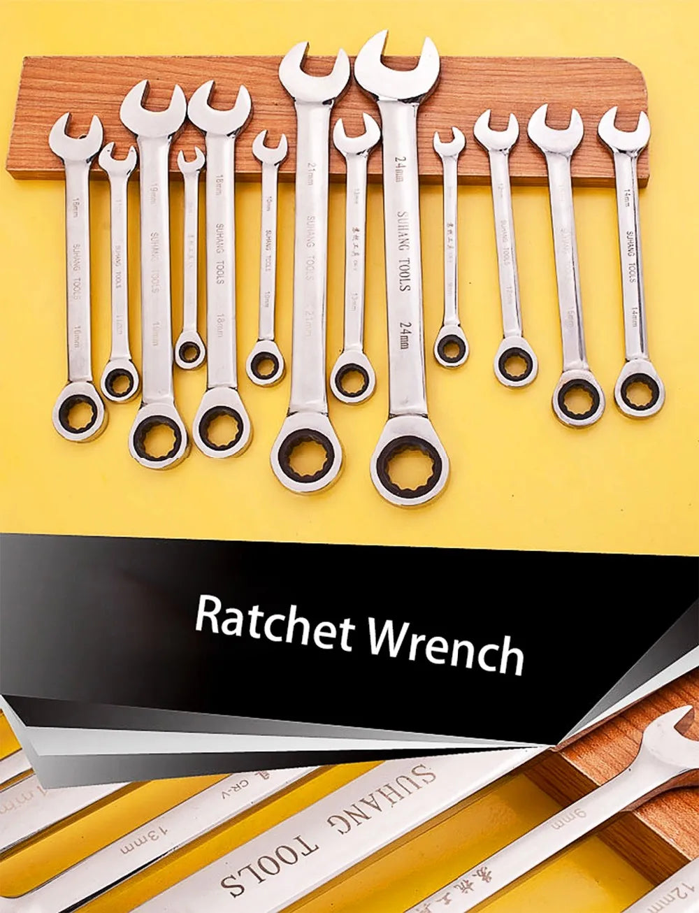 Ratschen-Maulschlüssel-Satz, metrisch, Handwerkzeuge, Drehmoment-Getriebe, Stecknuss-Werkzeuge, ein Satz Schlüssel