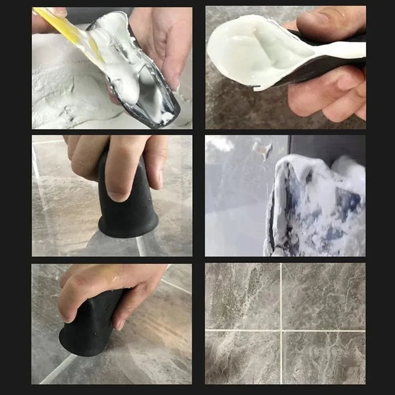 Outil de finition de calfeutrage Scellant pour sol Grattoir lisse Finisseur de coulis de carrelage Outil à main pour coulis Accessoires de calfeutrage en polyuréthane