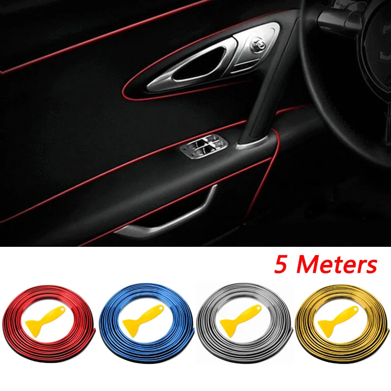 10 Pcs 20cm Car Air Conditioner Vent Outlet Trim Strip U Shape Chrome PVC Colorful Shiny Car Trim Strip for Car Decoration