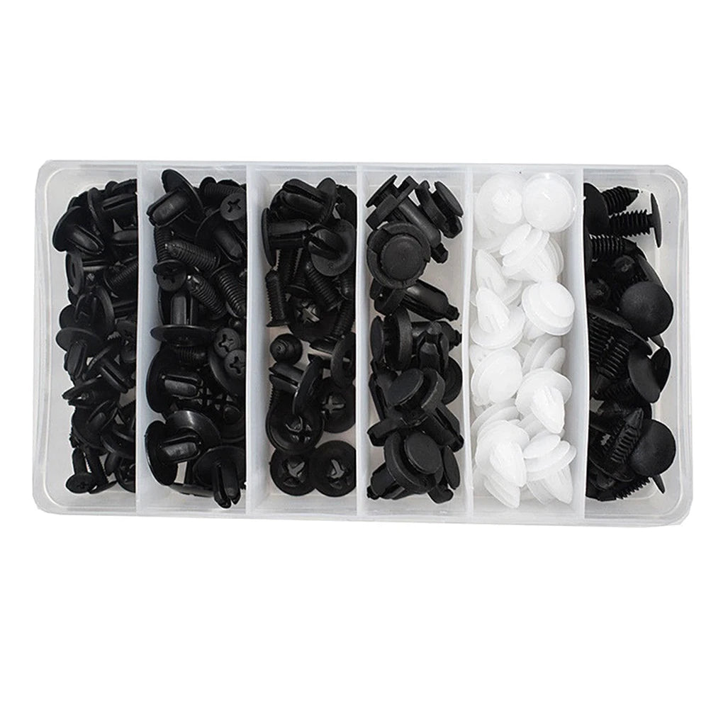 100pcs Auto Fastener Clip Car Fender Push Retainer Pin Rivet Bumper for Door Trim Panel Retainer, Box/Bag Package - ToolFlx