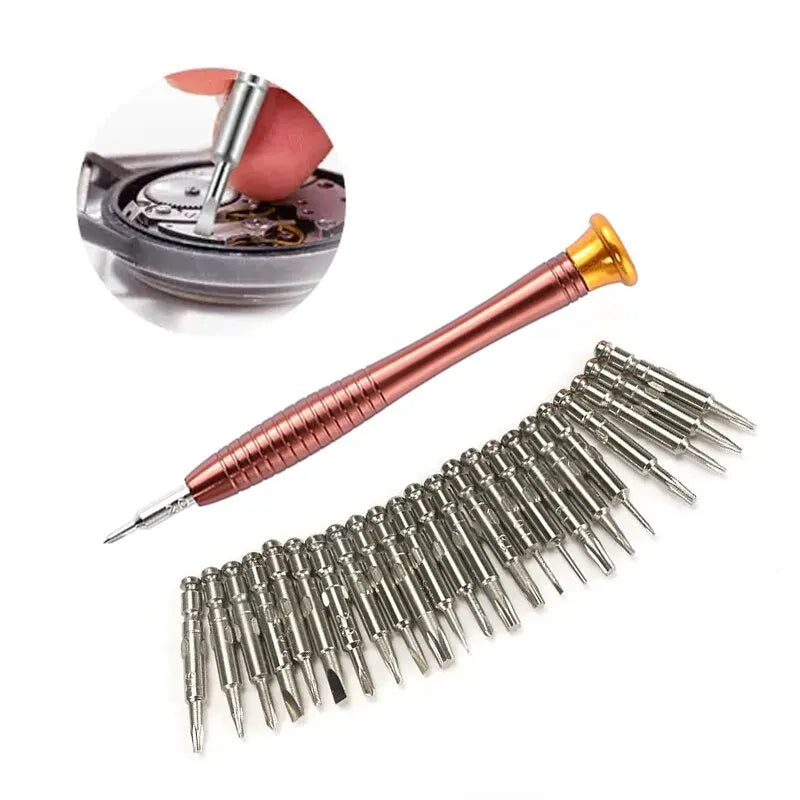 Mini-Präzisions-Schraubendreher-Set, 25-in-1, elektronischer Torx-Schraubendreher, Öffnungs- und Reparatur-Werkzeugsatz für iPhone, Kamera, Uhr, Tablet-PC