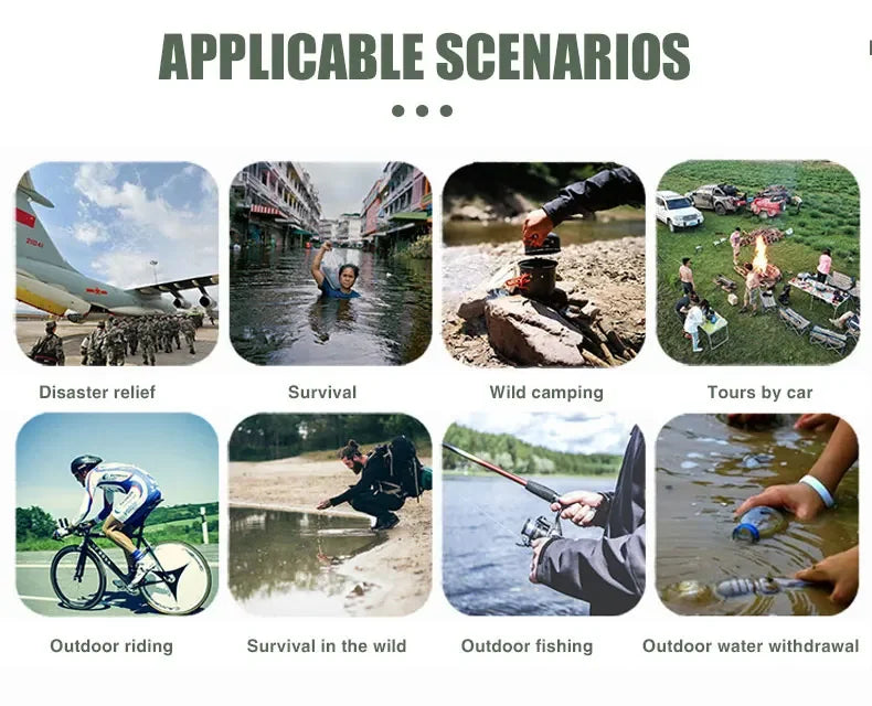 Outdoor Mini Water Filter Straw Camping Purification Portable Hiking Water Purifier for Survival or Emergency Supplies
