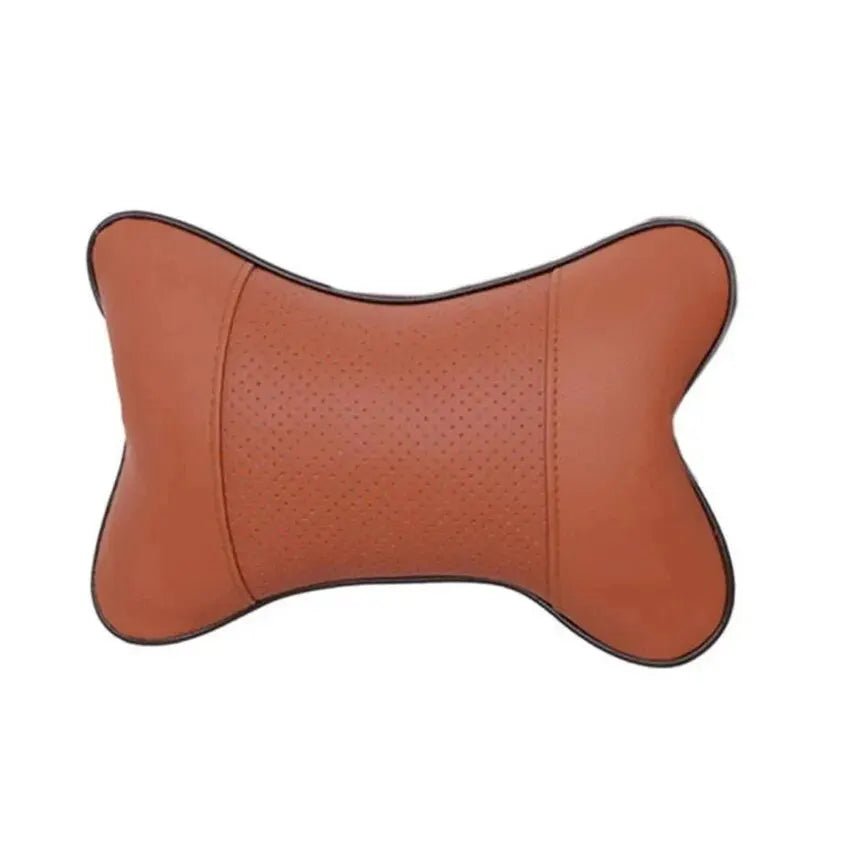 Oreillers de cou de voiture des deux côtés en cuir PU 1 pièce Pack appui-tête pour soulagement de la douleur à la tête rempli de fibres oreiller de voiture universel