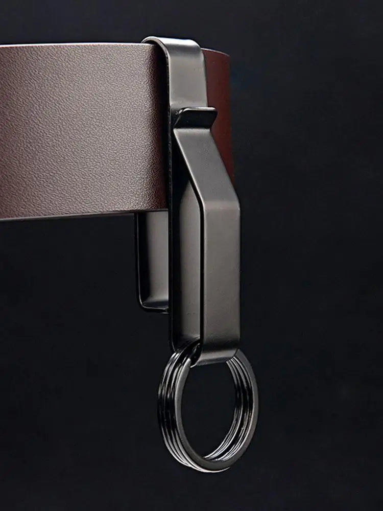 Stainless Steel Belt Hook Carabiner Car Keychain Belt Hanger Bottle Hook Camp Water Holder Tactical Outdoor EDC Buckle Tool