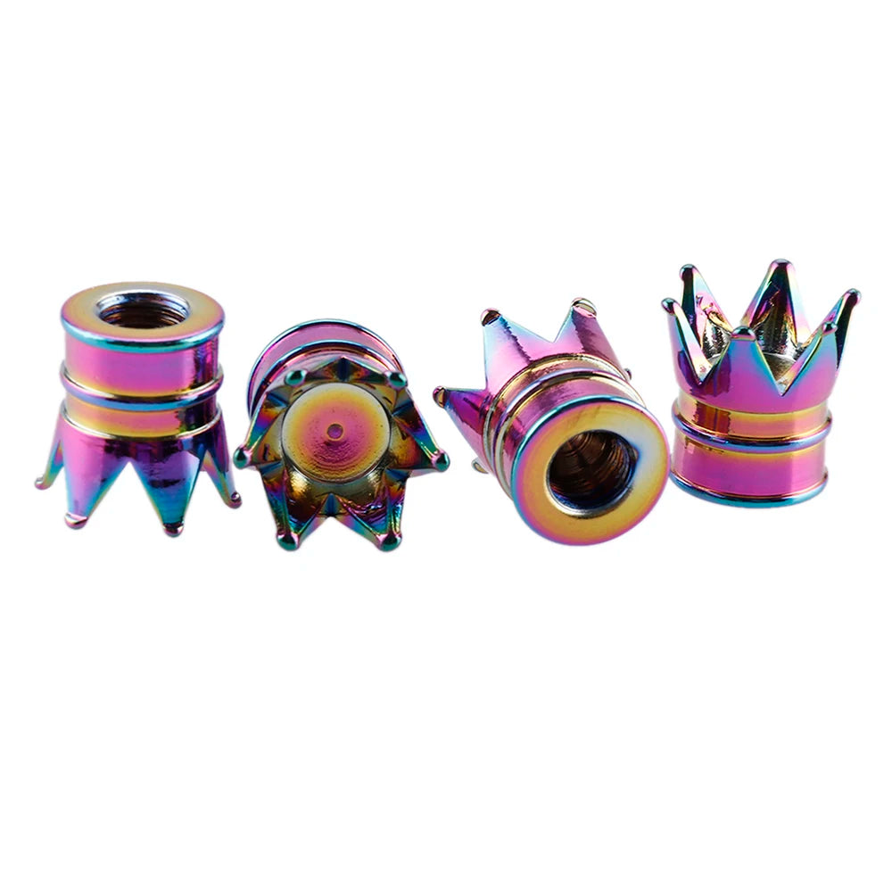 Colorful Valve Stems Caps Tire Cap Aluminum Wheels Cover For Car Valve Plugs For Wheels Nipple Caps For Auto Motorcycle Bike