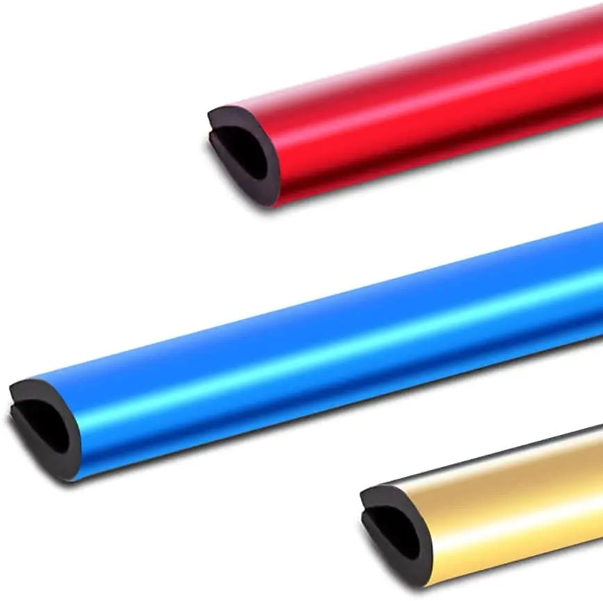 10 Pcs 20cm Car Air Conditioner Vent Outlet Trim Strip U Shape Chrome PVC Colorful Shiny Car Trim Strip for Car Decoration