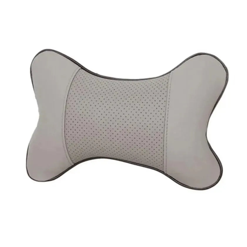 Oreillers de cou de voiture des deux côtés en cuir PU 1 pièce Pack appui-tête pour soulagement de la douleur à la tête rempli de fibres oreiller de voiture universel