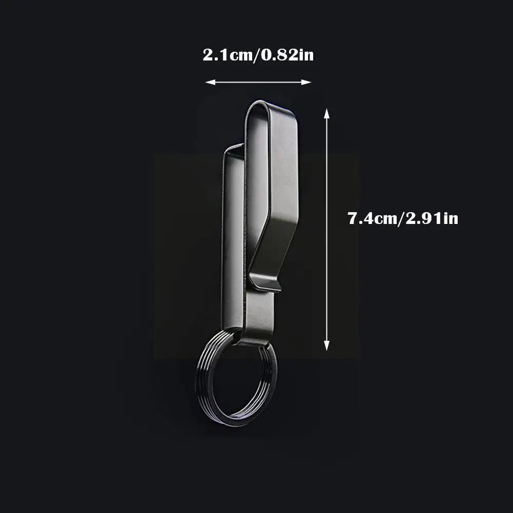 Stainless Steel Belt Hook Carabiner Car Keychain Belt Hanger Bottle Hook Camp Water Holder Tactical Outdoor EDC Buckle Tool