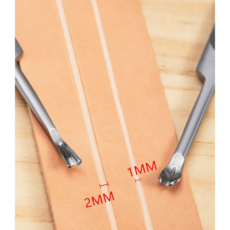 WUTA Leather Tools Groover Skiving Tool Edge Bevelers Trenching Device DIY Hand Craft Working Tool Wallet Crease Folded Line