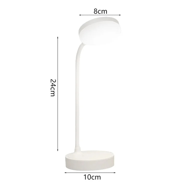 Table Lamp USB Plug Rechargeable Desk Lamp Bed Reading Book Night Light LED 3 Modes Dimming Eye Protection Light Bedside Lamp