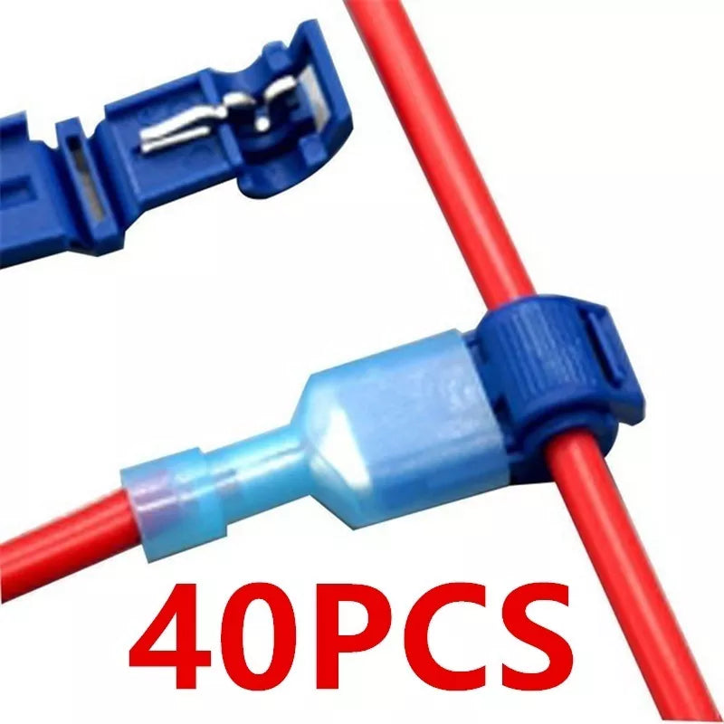 20pcs/40Pcs Quick Electrical Cable Connectors Snap Splice Lock Wire Terminals Crimp electric motorcycles  ham radio - ToolFlx