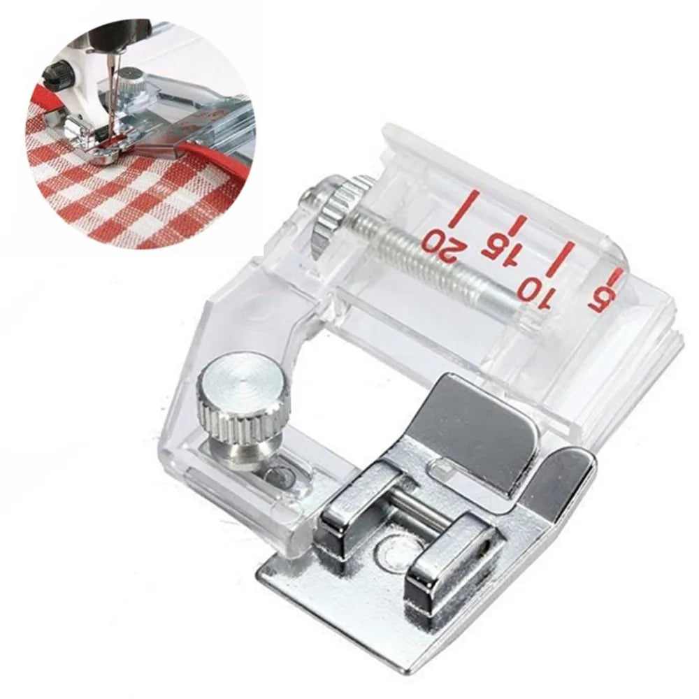 Adjustable Bias Tape Binding Foot Snap On Presser Foot 6290  For Brother and Most of Low Shank Sewing Machine Accessories