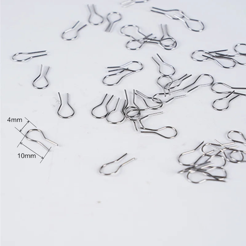 100pcs High Temperature Resistant Material Hanging Burning Needle Ring Ceramic Jewelry Hanging Burning Tool U-shaped Hook