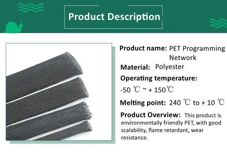 Dropship 1/5/10/50/M Black Insulated Braid Sleeving 4/6/8/10/12/14/20/25mm Tight PET Wire Cable Gland Protection Cable Sleeve