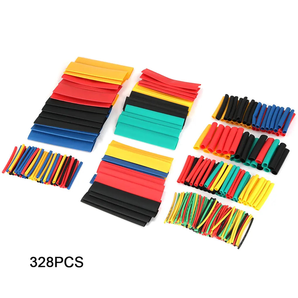 127/164PCS Assorted Electrical Wire Terminals Insulated Crimp Connector Spade Ring Set Heat Shrink Sleeving Tube Wire