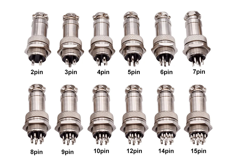 YIDI 5/10Set GX12 GX16 GX20 2 3 4 5 6 7 8 9 10 12 14 15 Pin Male Female Lc Cable Aviator Aviation Circular Connector Plug Socket