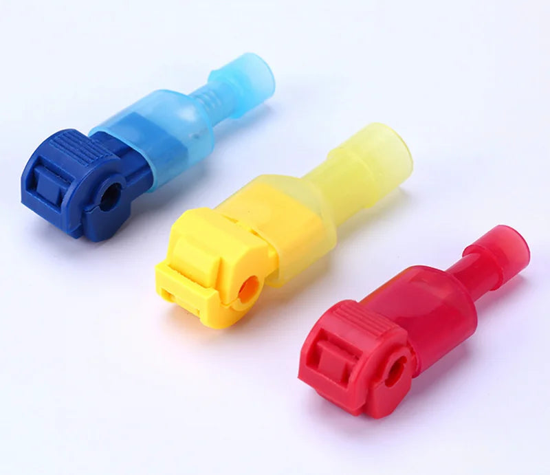 20pcs red T-shaped terminal blocks, wire and cable connection clamps, quick and non-stripping plugs, cable connectors Home