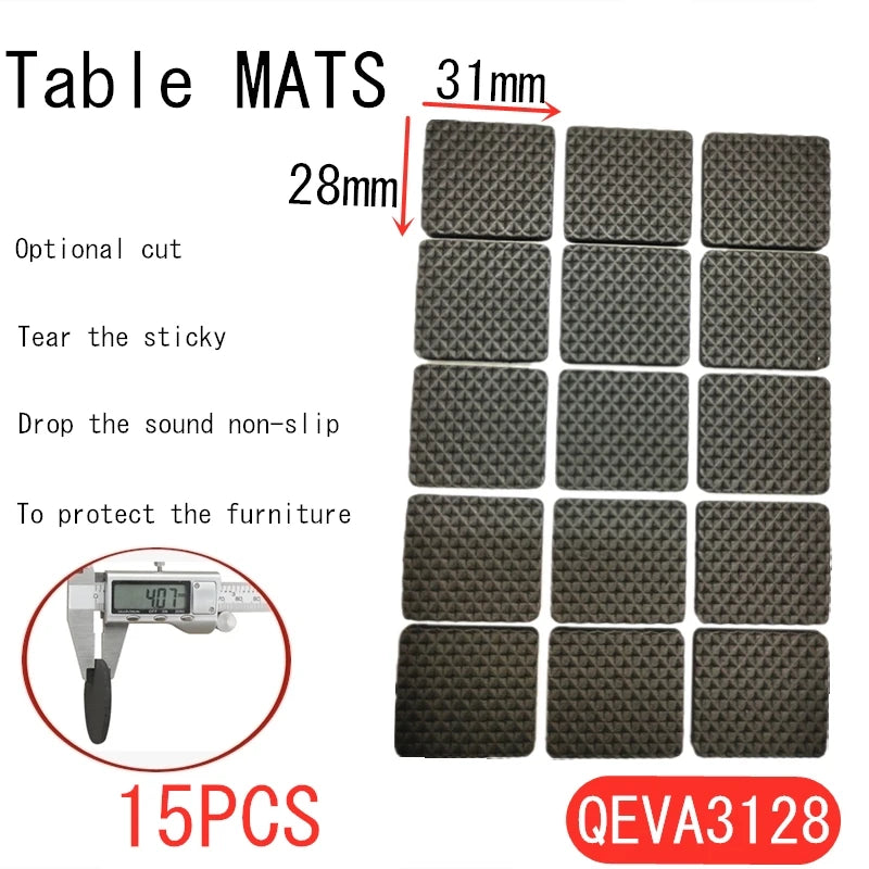 Rubber Pads For Chair Legs 1-24pcs Anti Slip Mat Bumper Damper Non-Slip Round Square Self Adhesive Table Feet Protector Hardware