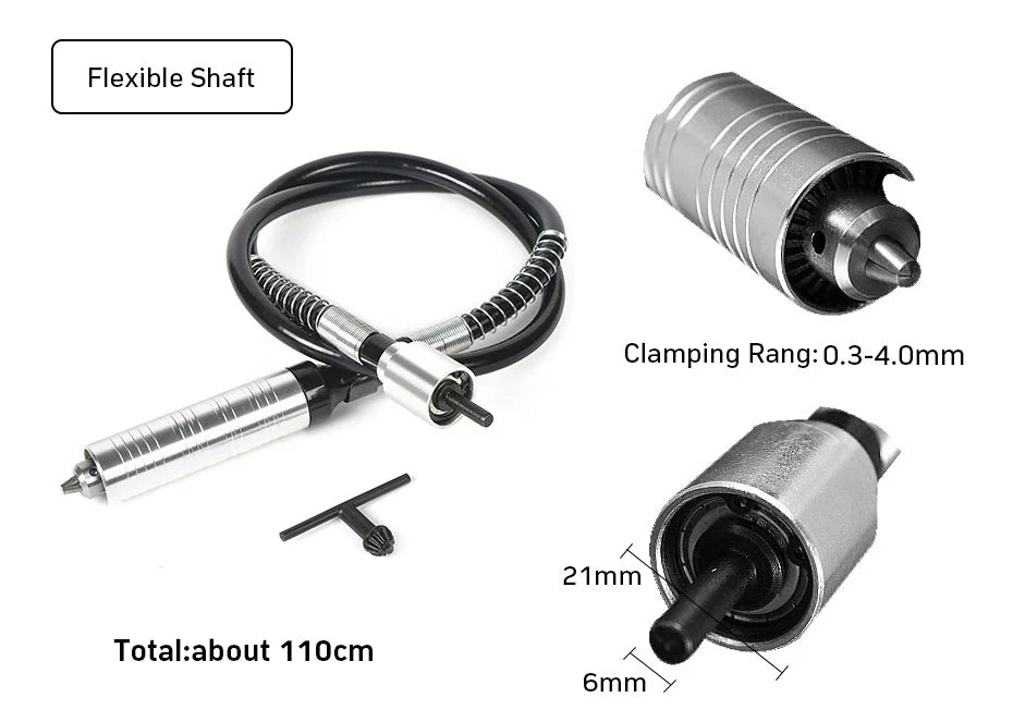 Dremel Style 480W Electric Mini Drill Engraver with 6 Position Variable Speed for Dremel Rotary Tools with Flexible Shaft