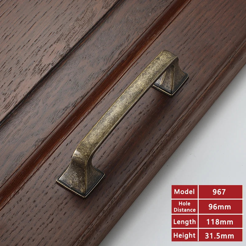 YUTOKO Retro Cupboard Pull Handles Metal Antique Brass Wardrobe 128mm Kitchen Drawer Cabinet Door Handle Furniture Knobs