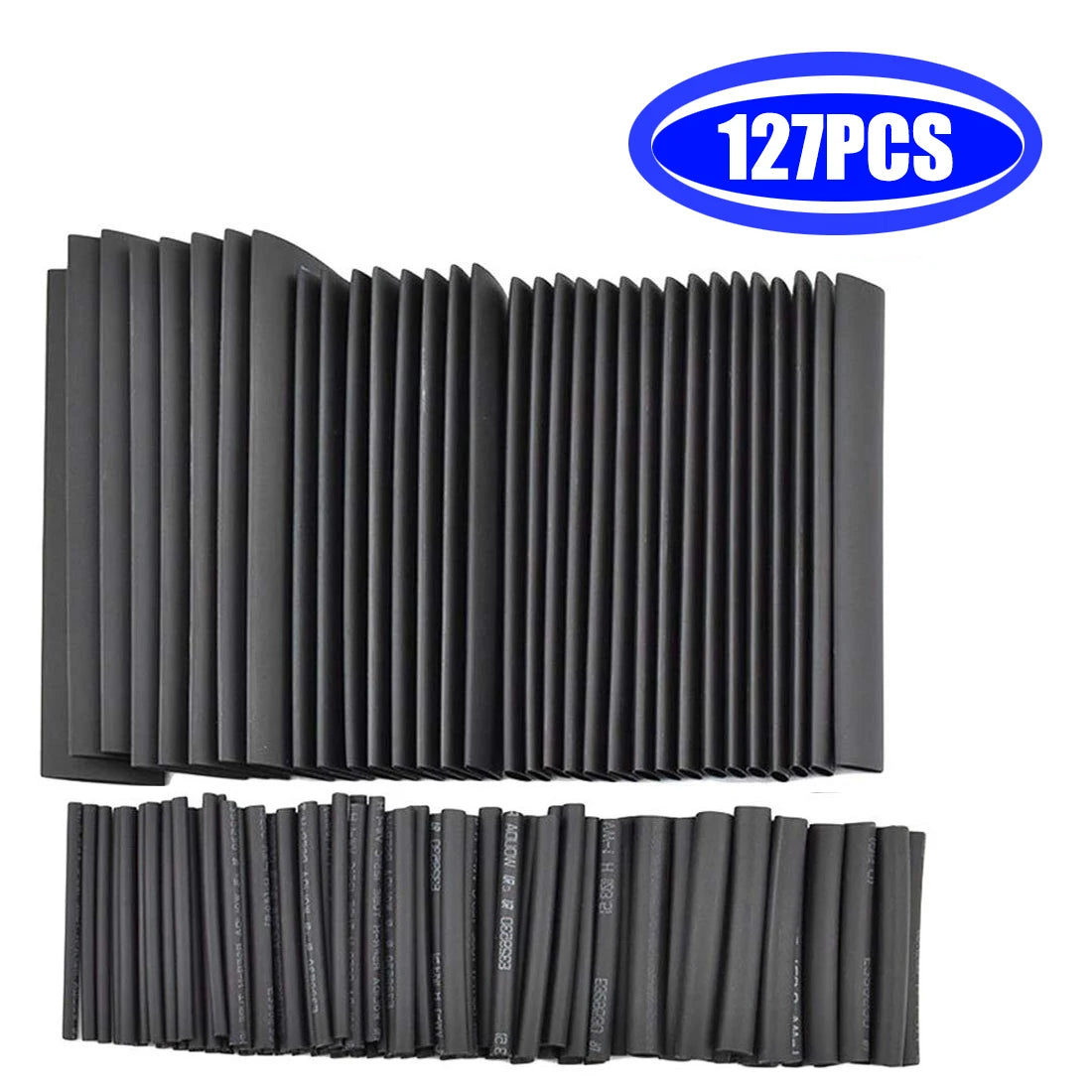 127/164PCS Assorted Electrical Wire Terminals Insulated Crimp Connector Spade Ring Set Heat Shrink Sleeving Tube Wire