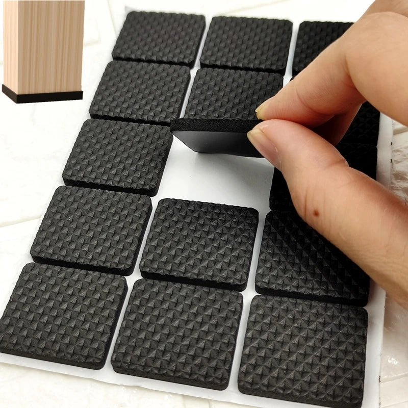 Rubber Pads For Chair Legs 1-24pcs Anti Slip Mat Bumper Damper Non-Slip Round Square Self Adhesive Table Feet Protector Hardware