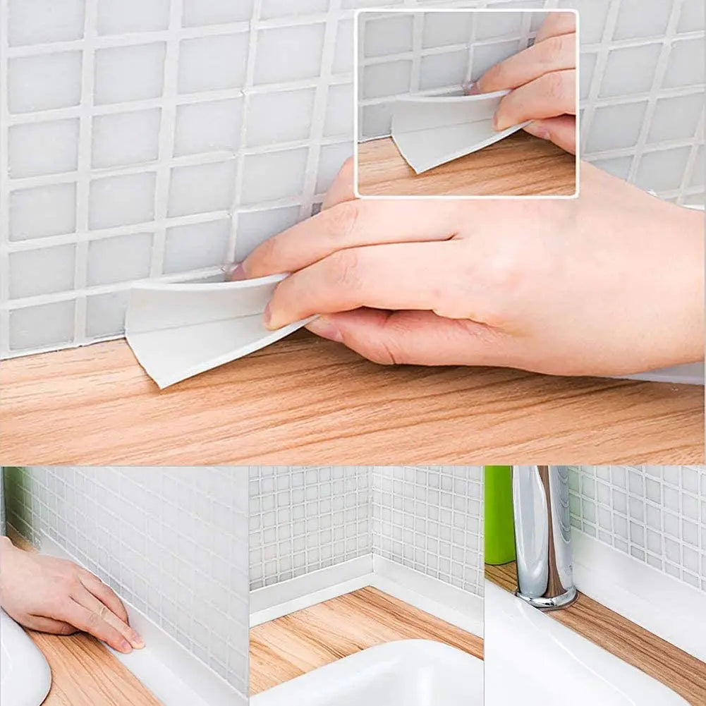 PVC material sink crack strip kitchen bathroom bathtub corner sealing tape waterproof and mildew proof adhesive sealing tape