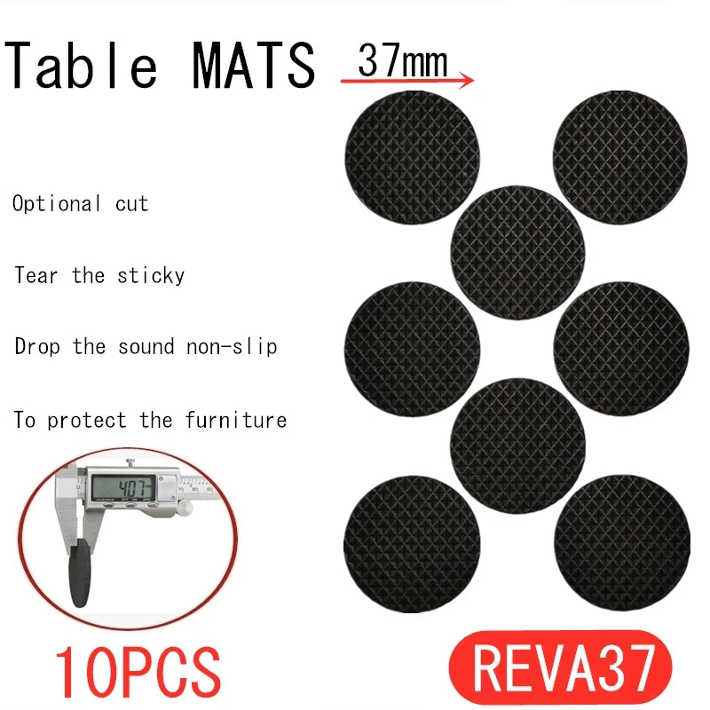 Rubber Pads For Chair Legs 1-24pcs Anti Slip Mat Bumper Damper Non-Slip Round Square Self Adhesive Table Feet Protector Hardware