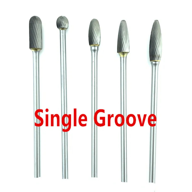 Jrealmer 6x12x120mm Long Tungsten Carbide Burrs for dremel Grinding Steel Grinding Wood Grinding