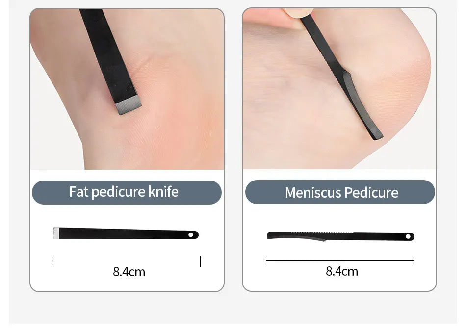 Ensemble de coupe-ongles noir en acier inoxydable Kit de manucure et de pédicure Ciseaux à ongles Pinces Tondeuse Outil d'entretien avec étui de voyage 