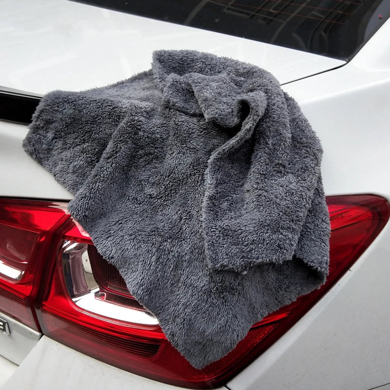 3/5/10pcs Car Wash Microfiber Towel Cleaning Drying Car Polishing Cloth Soft Edgeless Car Detailing Waxing Towel 40X40CM 350GSM